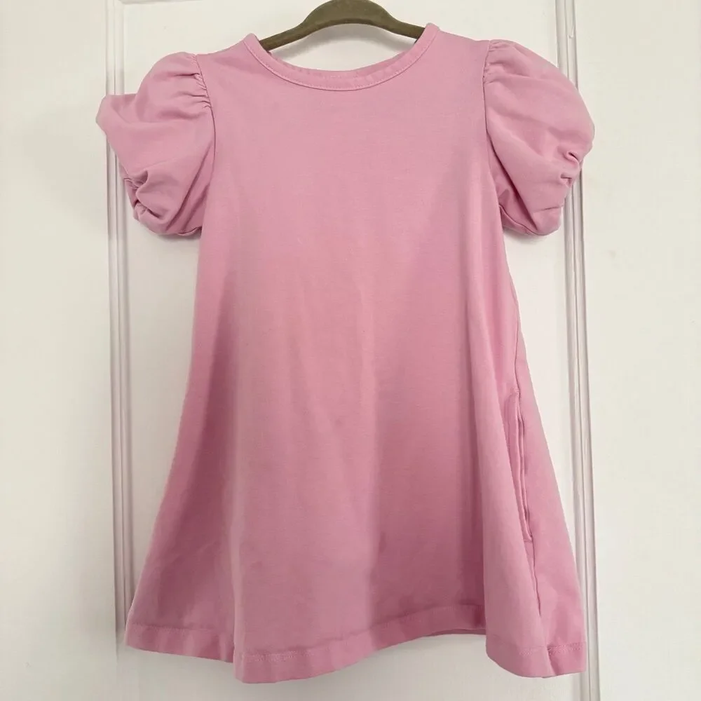 Hanna Andersson Bubble Puff Sleeve Swing Dress 3T 90cm